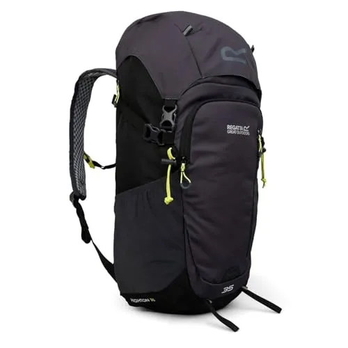 Regatta Highton V2 35L Rucksack - Wasserabweisend und komfortabel - Trekkingrucksäcke mit gepolsterten Schultergurten und belüftetem Rücken für hohen Tragekomfort. Ideal für lange Wandertouren mit integriertem Trinkfach und abnehmbarem Regenschutz.