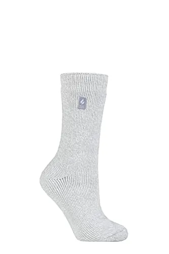HEAT HOLDERS SOCKSHOP Damen Original 2.3 TOG Thermosocken Packung 1 Silber-Grau 37-42