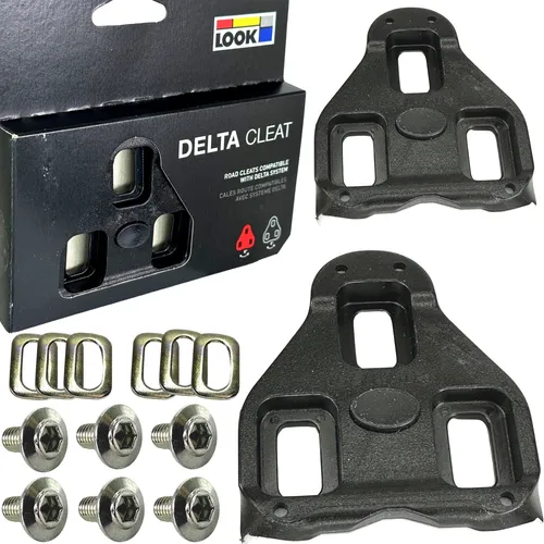 Look Delta Fahrrad Pedal Schuhe Cleats Pedalplatten (Paar) schwarz