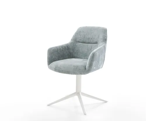 DELIFE Drehstuhl Pejo-Flex Chenille Pastellblau in blau von Delife