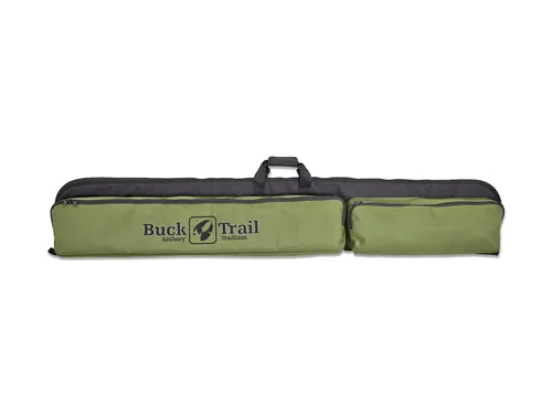 Buck Trail Bogentasche mit Pfeilröhre für Recurvebogen - Tasche für Bogensport, geeignet für Recurvebögen, wasserabweisendes Nylon, ideal für den sicheren Transport mit einer Länge von 155 cm und zusätzlichem Platz für Zubehör.