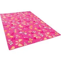 Snapstyle Kinder Spiel Teppich Schmetterling Pink 200x250cm