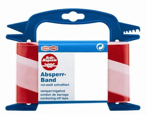 Conacord Absperrband 100 m x 82 mm rot/weiß Warnband