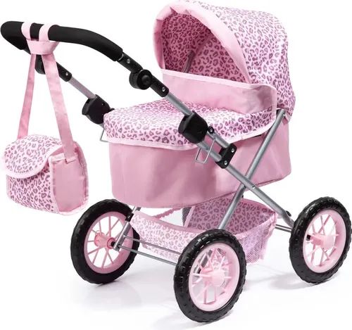 Bayer Design Puppenwagen Trendy Leopard - Puppenwagen für Kinder, mit trendigem Leopardenmuster und leichtem Gestell für einfaches Schieben.