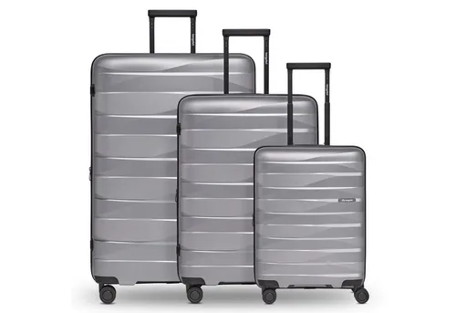 Bergpfeil Koffer-Set 3-teilig | Hochwertige Polypropylen-Koffer mit Dehnfalte - Koffer-Set mit viel Stauraum: Leichte Hartschale, TSA-Schloss und wasserfeste Reißverschlüsse schützen Ihr Gepäck. Ideal für alle Reisearten, von Kurztrips bis Langzeitreisen.