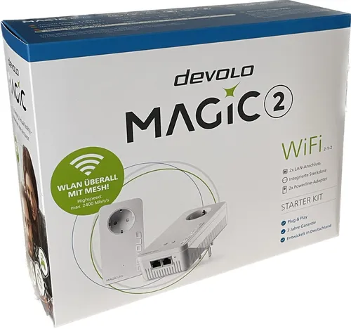 devolo Magic 2 WiFi 2-1-2 Powerline WLAN Starter Kit von devolo