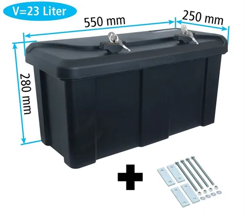 Blackit 2, Deichselbox mit 2 Schlössern, Werkzeugkasten,Daken B23-2+Daken MON301
