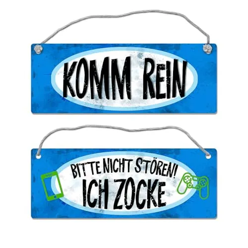 Bitte nicht stören - ich zocke Wendeschild mit Kordel