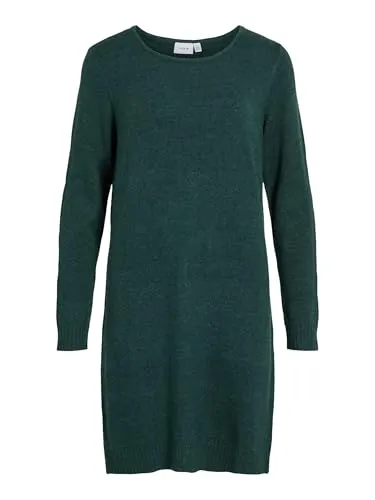 VILA VIRIL L/S KNIT DRESS - NOOS Strickkleid - Modisches Damen Strickkleid in Ponderosa Pine, bequem und weich, ideal für feminine Outfits. Pflegeleicht und im regular fit, perfekt für den Alltag.