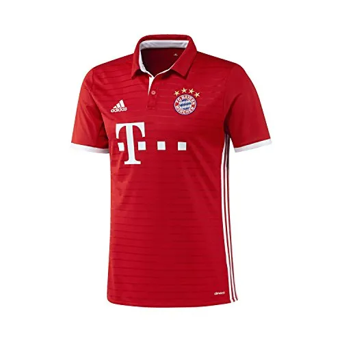 adidas Herren Fußballtrikot FC Bayern München Replica, Fcb True Red/White, S