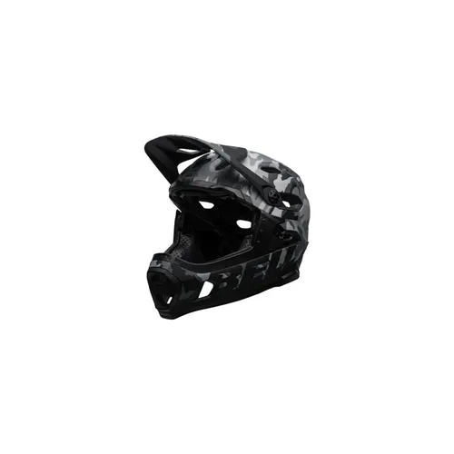 BELL Super Dh MIPS Fahrradhelm – Matte/Gloss Black Camo, Größe M - Fahrradhelm mit MIPS-Sicherheitssystem und 19 Belüftungsöffnungen für optimale Luftzirkulation. Ideal für Mountainbiker, die Sicherheit und Komfort schätzen.