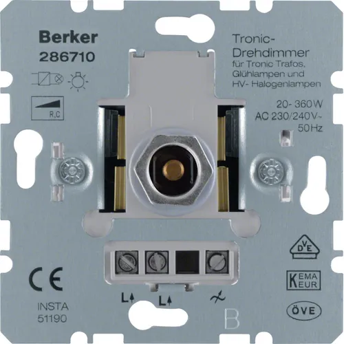 Berker 286710 Tronic-Drehdimmer 20-360W von Berker