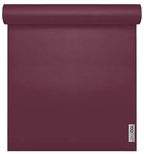 Yogimat® Sun Yogamatte - 4mm Bordeaux - Die ideale Yogamatte für alle Level, mit exzellenter Rutschfestigkeit und Ö-Tex 100 Zertifizierung. Perfekt für Yoga und Pilates, auch für Allergiker geeignet.