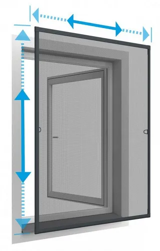 Waidmeister Insektenschutzfenster Easy Fliegengitter-Teleskopfenster 100x120 cm