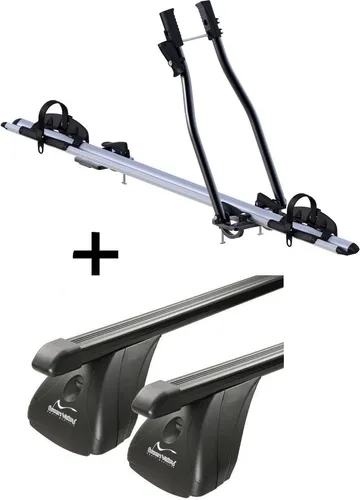 Fahrradträger SAGITTAR + Dachträger VDP Stahl kompatibel mit für Fiat 500 3 Türer ab 2007