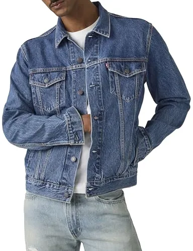 Levi's 72334-0772 Truckerjacke für Herren - Indigoblau (S) - Vielseitige Truckerjacke aus strapazierfähigem Denim, ideal für jeden Look. Mit legendärem Design und Metallknöpfen, perfekt für den lässigen Alltag oder als stylishe Schicht über Pullovern.