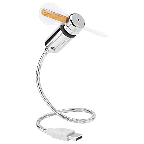 Programmierbarer USB LED RGB-Lüfter, Flexibler USB -Lüfter mit weichen Lüfterflügeln, angepasster Flexibler Hals, USB-Lüfter für PC-Notebooks