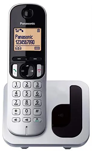 Panasonic KX-TGC210 DECT-Telefon - Festnetztelefon mit Anrufer-Identifikation, gemeinsamem Telefonbuch und Rückrufspeicher für bis zu 10 Nummern – ideal zur Reduzierung unerwünschter Anrufe.