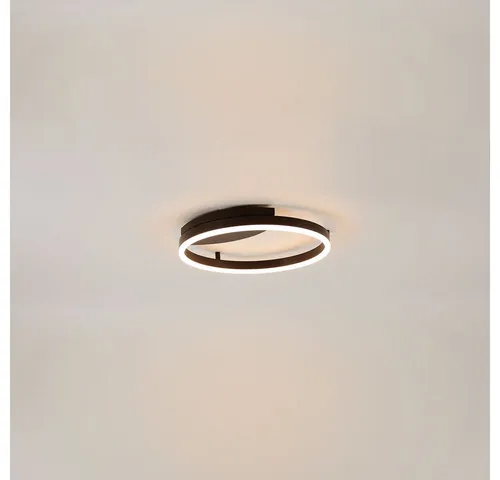 s.luce Deckenleuchte LED Ring Wandlampe & Deckenleuchte Dimmbar modern rund Schwarz, Warmweiß
