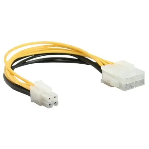 InLine Stromadapter intern, 8pol ATX2.0 Netzteil (EPS) zu 4pol ATX1.3 Mainboard, 0,15m