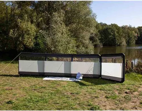 Reimo Hooge Air 480 Windschutz, 480x140cm, granit/schwarz von Reimo