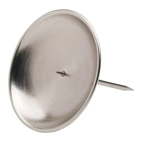 Ø10cm Kranzteller Messing Vernickelt Matt Kerzenhalter mit Dorn Kerzenteller