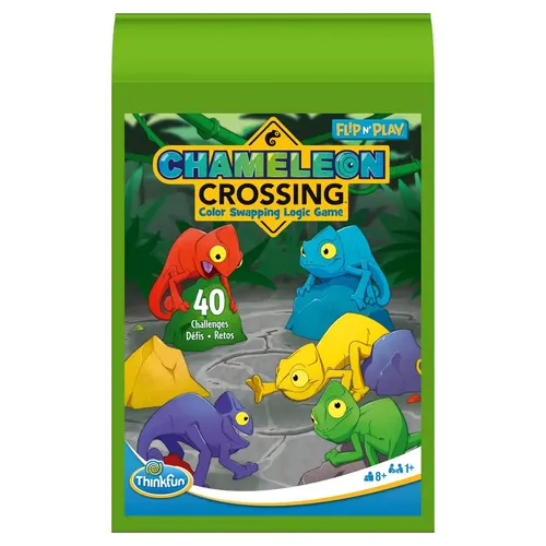ThinkFun 76577 - Flip N' Chamäleon Crossing - das Reise-Logikspiel, für Kinder u