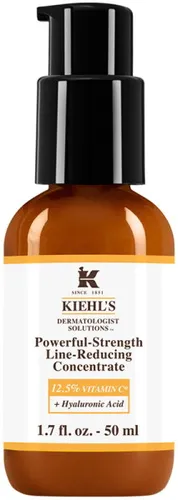 Kiehl's Powerful-Strength Line-Reducing Concentrate 50 ml - Gesichtsserum mit 12,5% reinem Vitamin-C und Hyaluronsäure, reduziert Linien und Falten, sorgt für strahlende Haut und langanhaltende Feuchtigkeit.