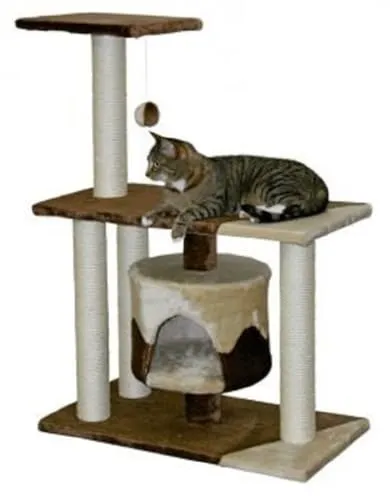 Kerbl Kratzbaum Jade Pro 96 cm - Aktivitätskratzbaum für kleine Katzen und Kitten, mit Spielball und Kuschelhöhle für Spiel und Entspannung.