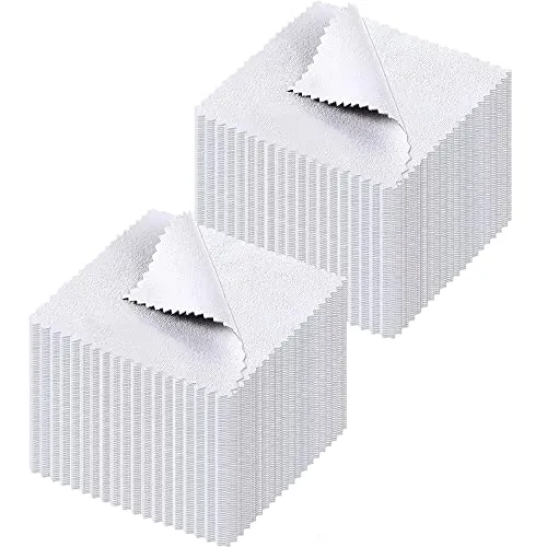 YKKJ Schmuck Reinigungstuch,Schmuck Poliertuch 50 Stück Sterling Silber Gold Platin Silberputztuch