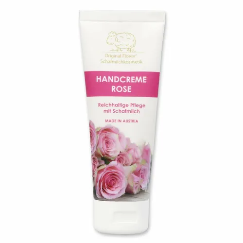 Florex Handcreme mit Schafmilch ohne Palmöl 75ml Rose 9615RD Reichhaltige Pflege