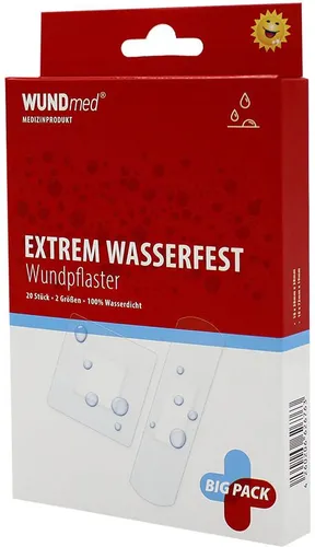 WUNDmed® Pflaster Extrem Wasserfest weiß 20 St. 03-009