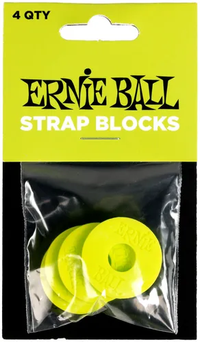 ERNIEBALL Strap Blocks, 4 Stück - Neongrün