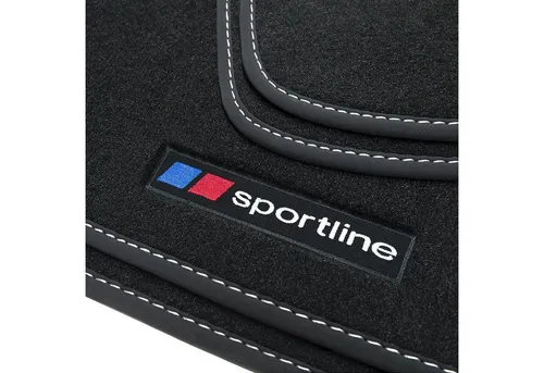 tuning-art Auto-Fußmatten BF121 für Ford Ecosport 2 II (2012-2015) - Premium Velours Fußmatten Set, passgenau mit verstärkter Gummi-Rückseite und liebevoll gestickten 