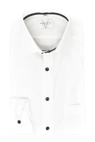Marvelis Modern Fit Hemd mit extra langem Arm und New Kent Kragen - Elegantes Hemd aus 100% Baumwolle in Modern Fit. Ideal für den Alltag und besondere Anlässe. Der New Kent Kragen verleiht einen modernen Look.