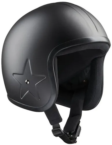 Bandit Sky Jet III Jethelm, schwarz, Größe M für Männer - Motorradhelm mit neu gestalteter Helmschale, schmalem Erscheinungsbild und markanter Rippe, gefertigt aus leichtem Fiberglas für optimalen Tragekomfort.