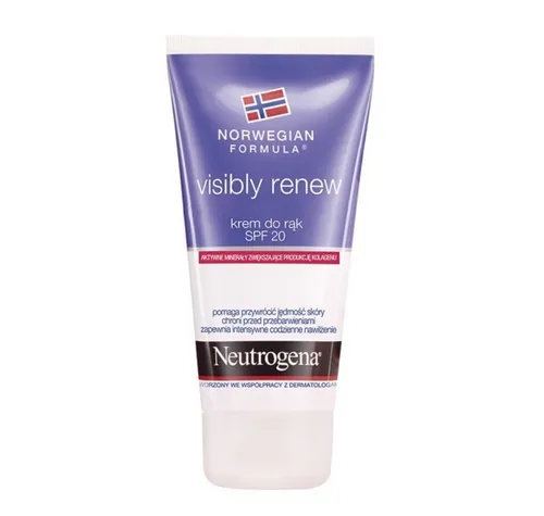 Neutrogena Norwegische Formel Sichtbar erneuern Handcreme SPF 20 75ml - Handcreme mit norwegischer Formel und SPF 20, fördert die Kollagenproduktion für sichtbar jugendlichere Haut in nur 10 Tagen.