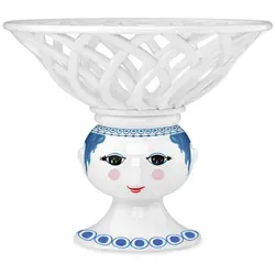 Bjørn Wiinblad Dora Obstschale Keramik blau in blau von Bjørn Wiinblad