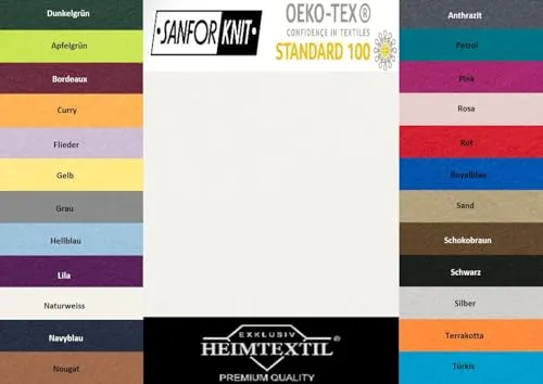 EXKLUSIV HEIMTEXTIL Marke Jersey Spannbettlaken 120 x 200 cm 100% Baumwolle Öko - Tex Zertifiziert, Markenqualität, Matratzenhöhe bis 25 cm, Weiß