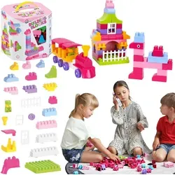 90-teiliges Bausteinset in Pastellfarben