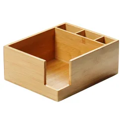 Produktbild KESPER 70852 Serviettenspender-Besteckkasten 4-fach aus FSC-zertifiziertem Bambus/Besteckhalter/Box