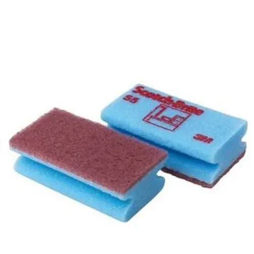 Putzschwamm 3M Scotch Brite 55 blau/rot gründliches reinigen ohne zu kratzen, 70x130 mm 6250408/RN000611541