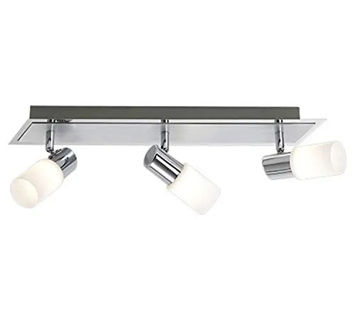 Trio-Leuchten LED-Balken Aluminium gebürstet/chrom - Moderne 3-flammige LED-Balkenlampe in Aluminium gebürstet/chrom mit dreh- und schwenkbaren Spots für individuelle Lichtgestaltung. Ideal für stilvolle Wohnräume.