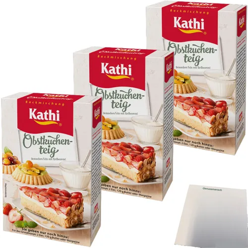 Kathi Backmischung für Obstkuchenteig 3er Pack 3x250g Packung usy Block