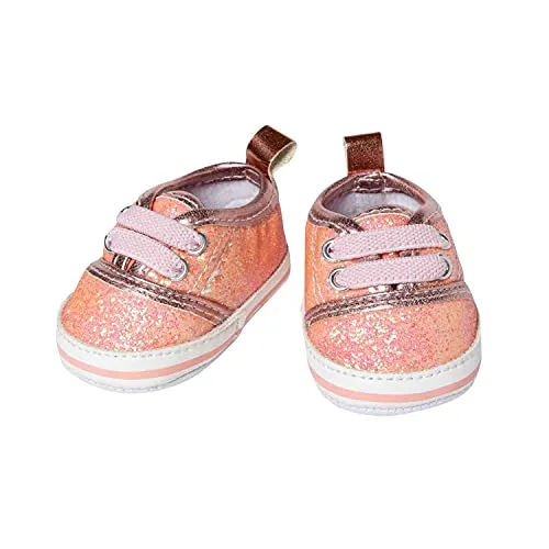 Heless 148 - Glitzer-Sneaker für Puppen, in Rosa, Größe 38 - 45 cm, schickes Schuhwerk mit Wow-Effekt für besondere Anlässe