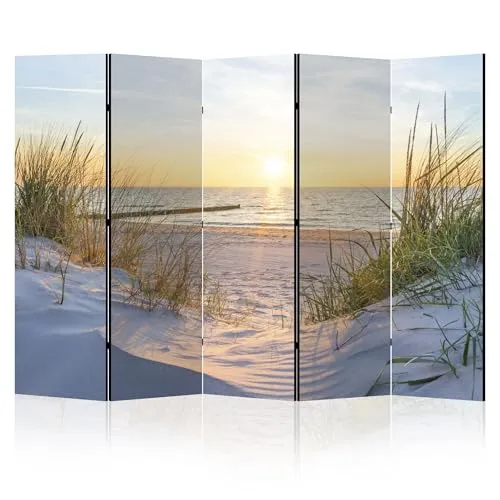 LUMASOUL Paravent doppelseitiger - Paravent Raumteiler Innen - Natur Motiv - 225x172 cm