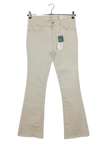 ONLY Damen Jeans 15230778 Ecru Xl-32 - Flared Fit Jeans aus Stretch-Baumwolle für optimalen Tragekomfort, in trendigem Ecru für einen lässigen Look, ideal für jede Gelegenheit.