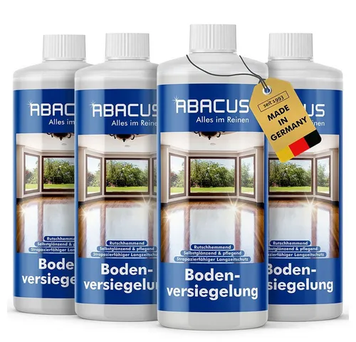 ABACUS Bodenversiegelung für Holz, Parkett & Laminat - Bodenbeschichtung mit rutschhemmendem Schutz, ideal für Innenräume. Schützt vor Kratzern und Verblassen, umweltfreundlich und mit angenehmem Duft.