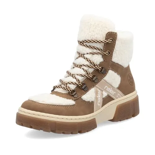 RIEKER Damen Winterboots Gr. 36, sportlich und warm in beige von Rieker