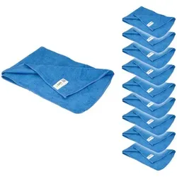Ulith Clean-profi Microfasertuch (10 Stück), 40 X 40 Cm, Blau, 300 Gsm, Robust, Langlebig, Mit Hoher Wasseraufnahme